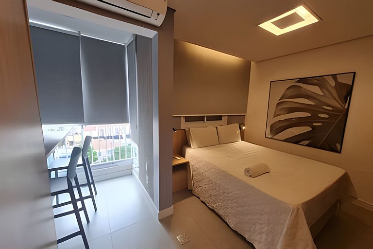 Apto completo e com bela vista