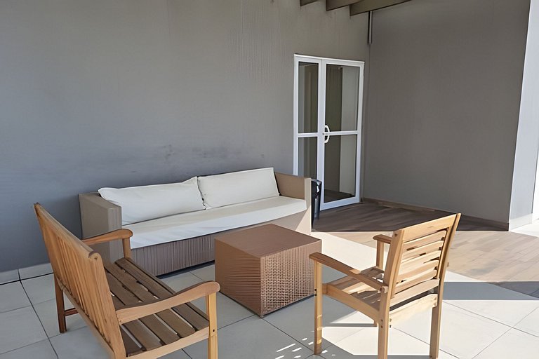 Apto completo e com bela vista