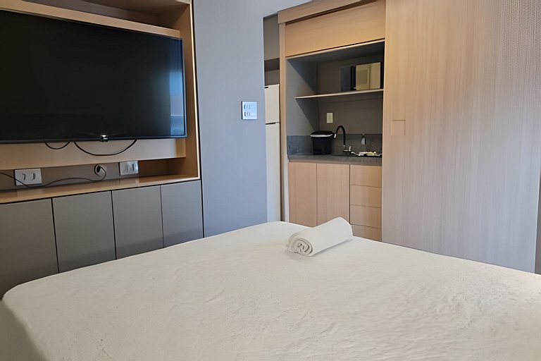 Apto completo e com bela vista