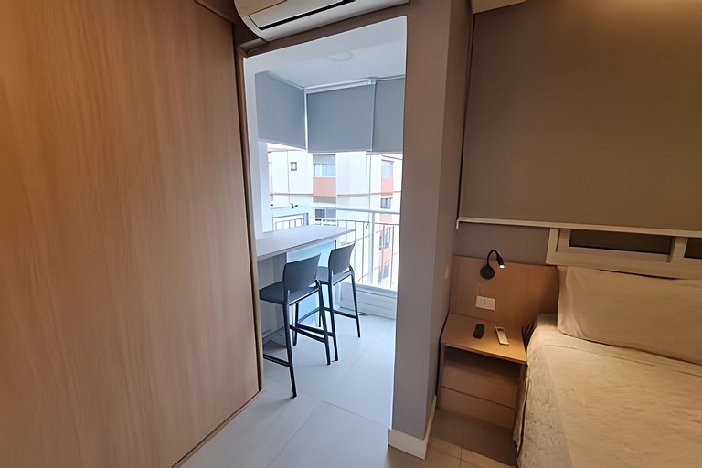 Apto completo e com bela vista