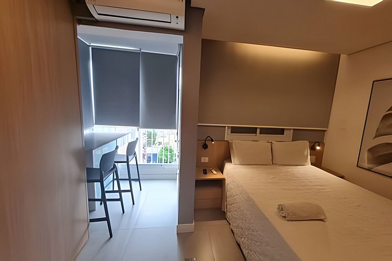 Apto completo e com bela vista