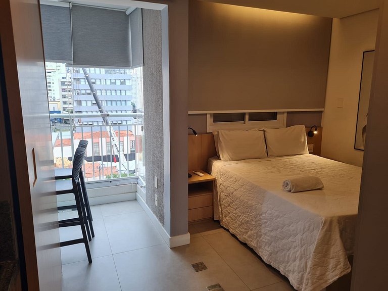 Apto completo e com bela vista