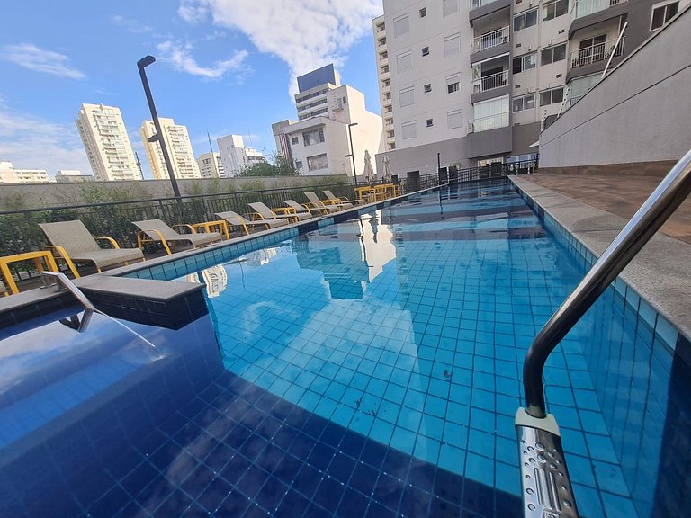 Apto completo e com bela vista