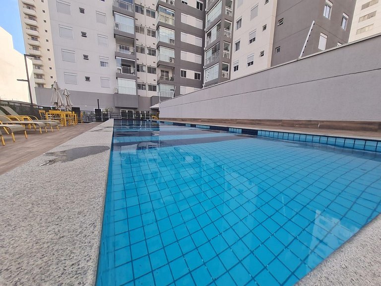Apto completo e com bela vista