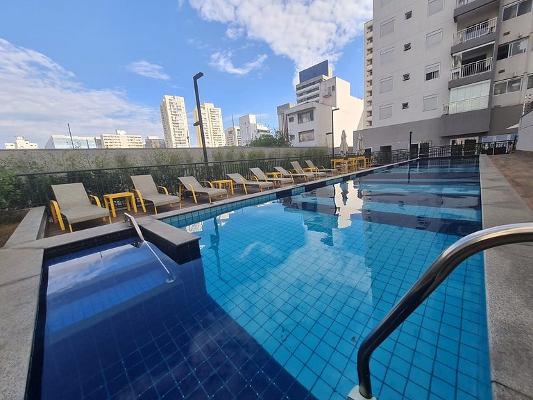 Apto completo e com bela vista