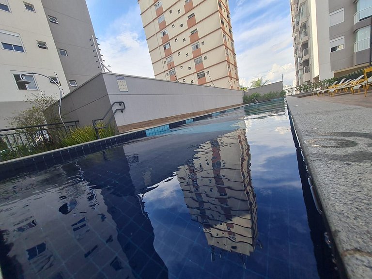 Apto completo e com bela vista