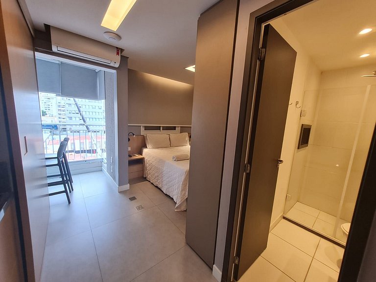 Apto completo e com bela vista