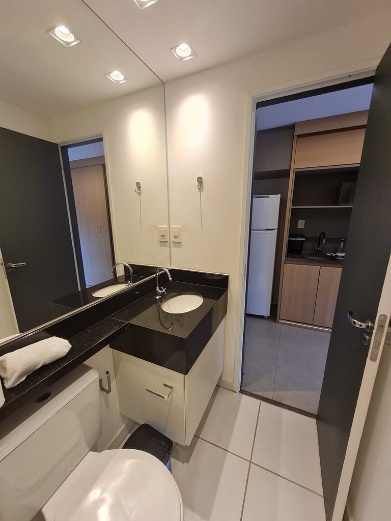Apto completo e com bela vista