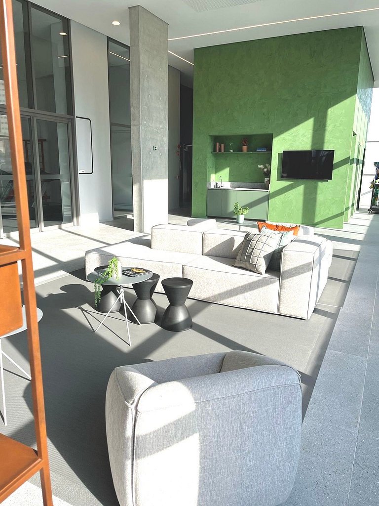 Studio c/ Piscina e Academia